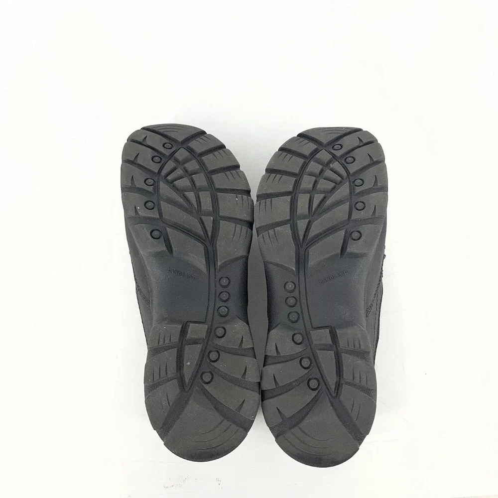 Lands End Mens Black Leather Slip On Loafers Moc Toe Shoes‎ 459059 Size 10D